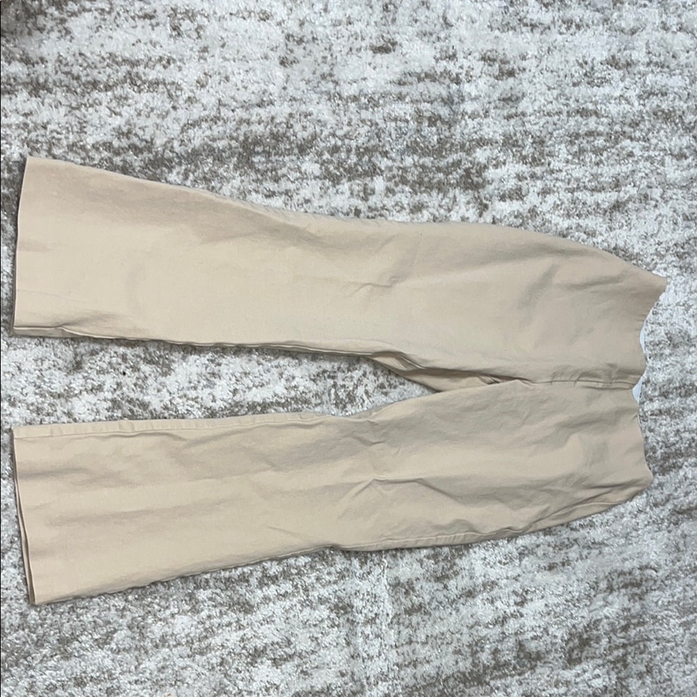a new day Tan Trousers Flared Design